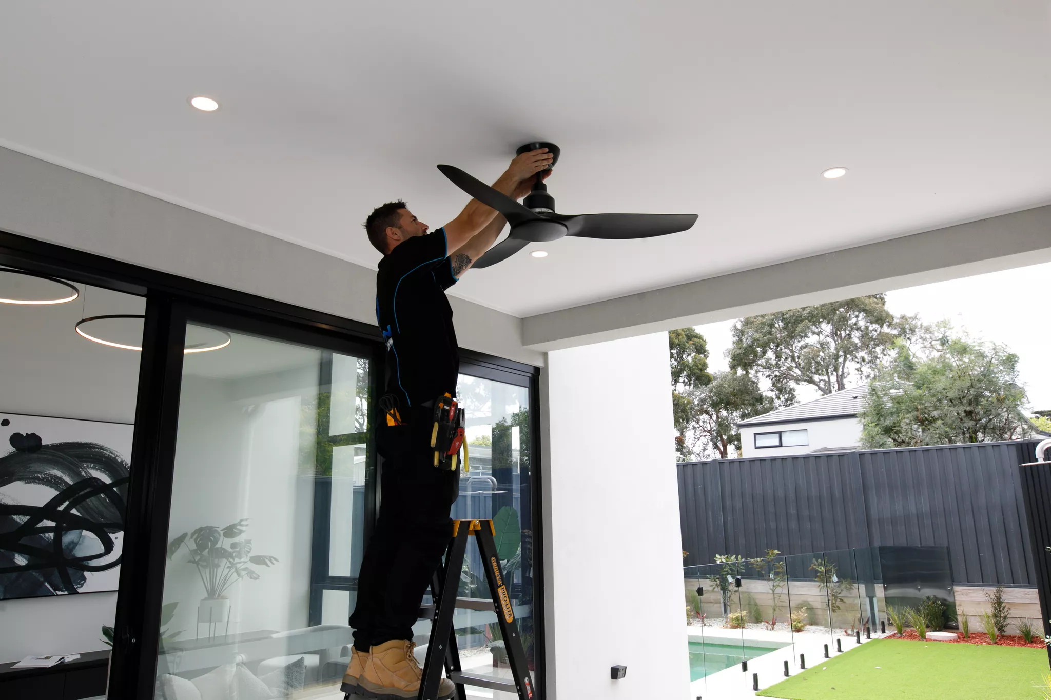 Ceiling fan installation