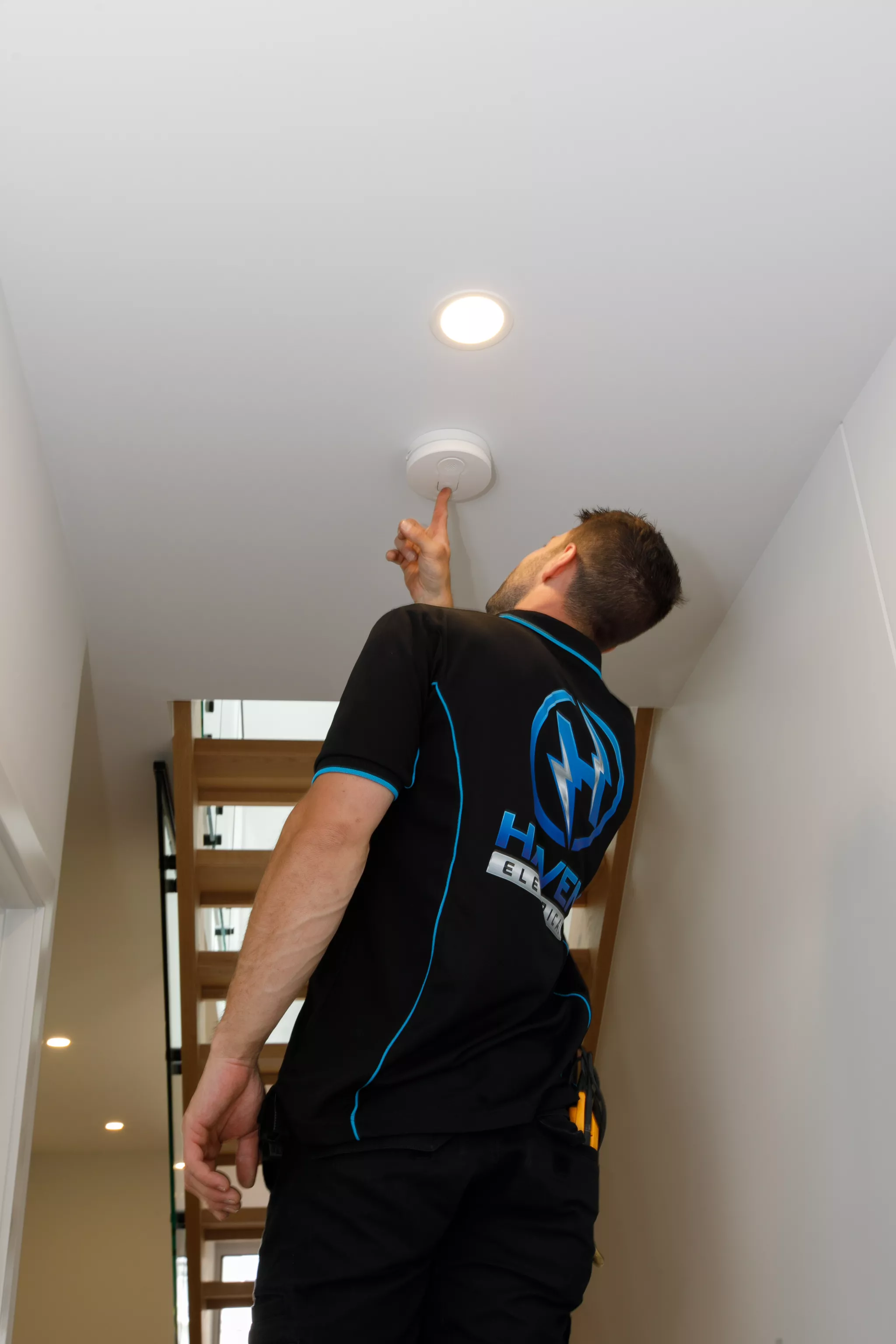 Smoke detector on ceiling